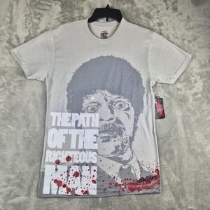 Pulp Fiction T Shirt Small Grey Tarantino Path Of The Righteous Man Graphic NWT